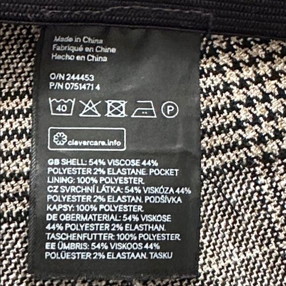 H&M Women’s Plaid Pants Size 16 US Glen Check Trousers Career Work Wear Stretch - Picture 11 of 11